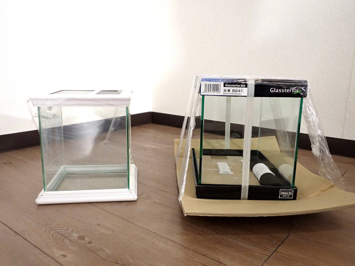  used aquarium 2 pcs. set GEX SN glass terrier 300 aquarium SN sliding glass cage jeksesen tropical fish aquarium glass aquarium fish supplies 