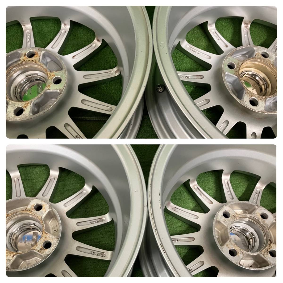 ★ENKEI TUNING エンケイ 15インチ 4穴/4H★15×6.5J +28 4/108 PCD108 ハブ径:約75mm 4本セット 中古アルミホイール 日本製 ★送料無料の画像9