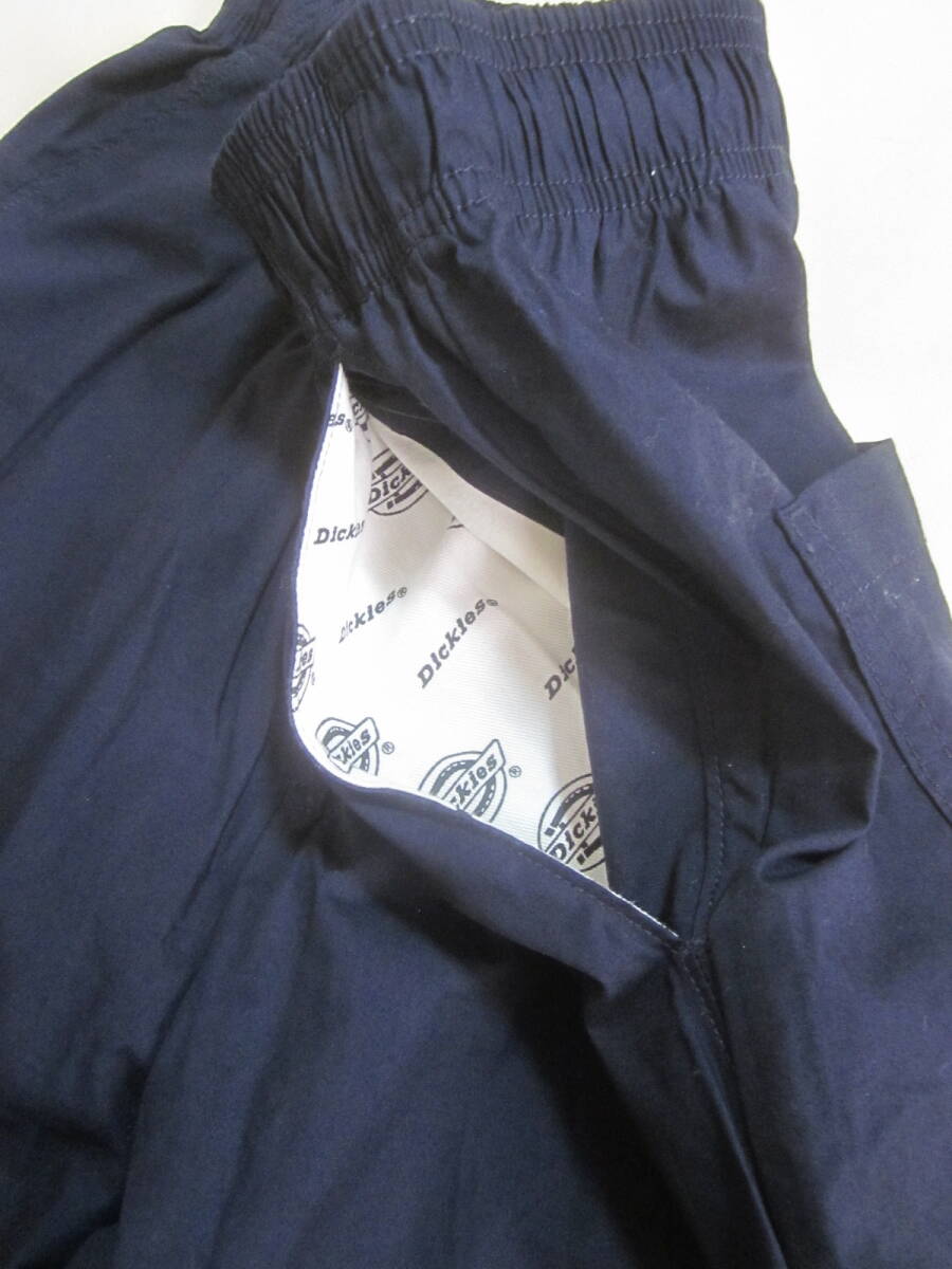 Dickies ディッキーズ ワイドパンツ ポケット内側ロゴ総柄 薄手 綿パンツ ウエスト64-70 M ウエストゴム ゆったり 長ズボン 6610の画像6