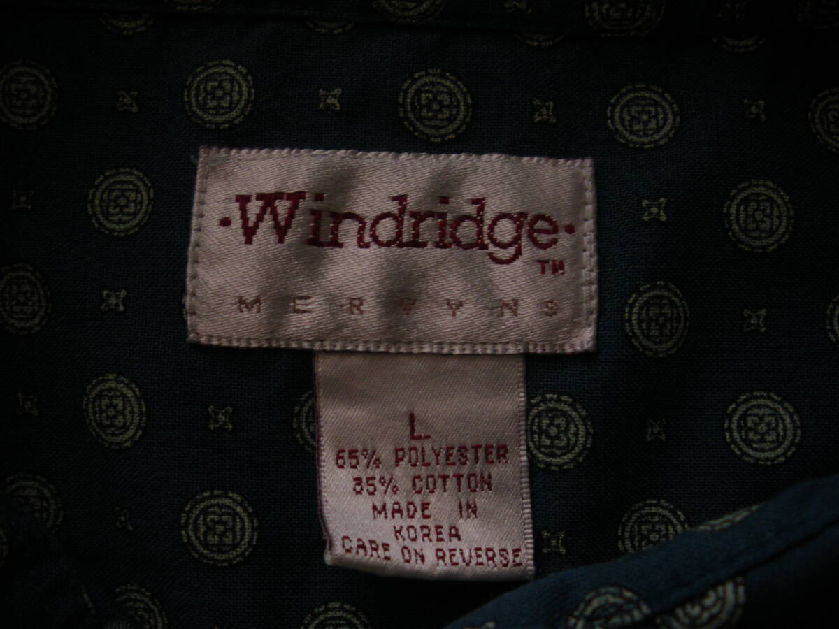 【513】windndge ウインドリッチ　長袖シャツ　柄物　L_画像6