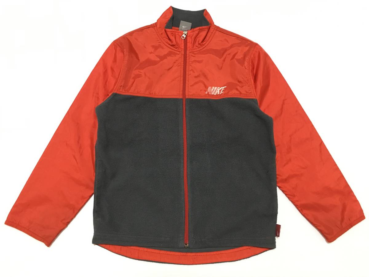  Nike NIKE fleece jacket material switch Kids 140~150 one Point regular goods 0855 stone 