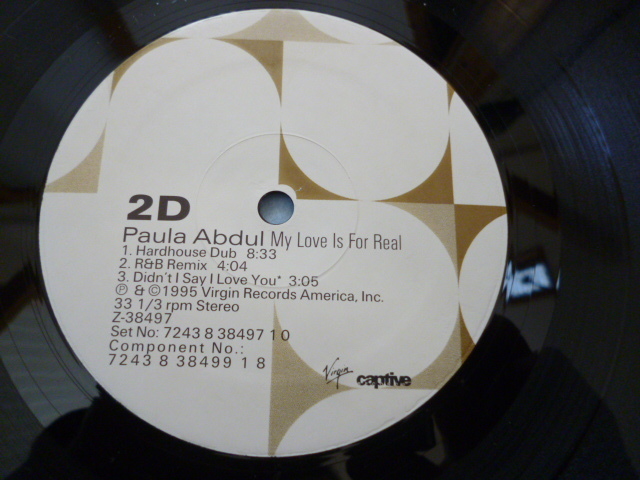 Paula Abdul / My Love Is For Real 2枚組 試聴可　オリジナル盤 スムースメロウ R&B_画像6