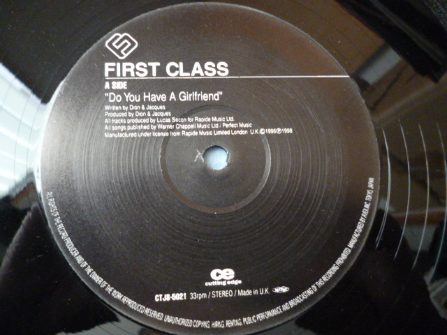 First Class / Do You Have A Girlfriend 試聴可 12 キャッチーPOP R&B 12 BILLIEのヒット曲をカバー！ Strictly Rollin' (C&J Mix) 収録の画像2