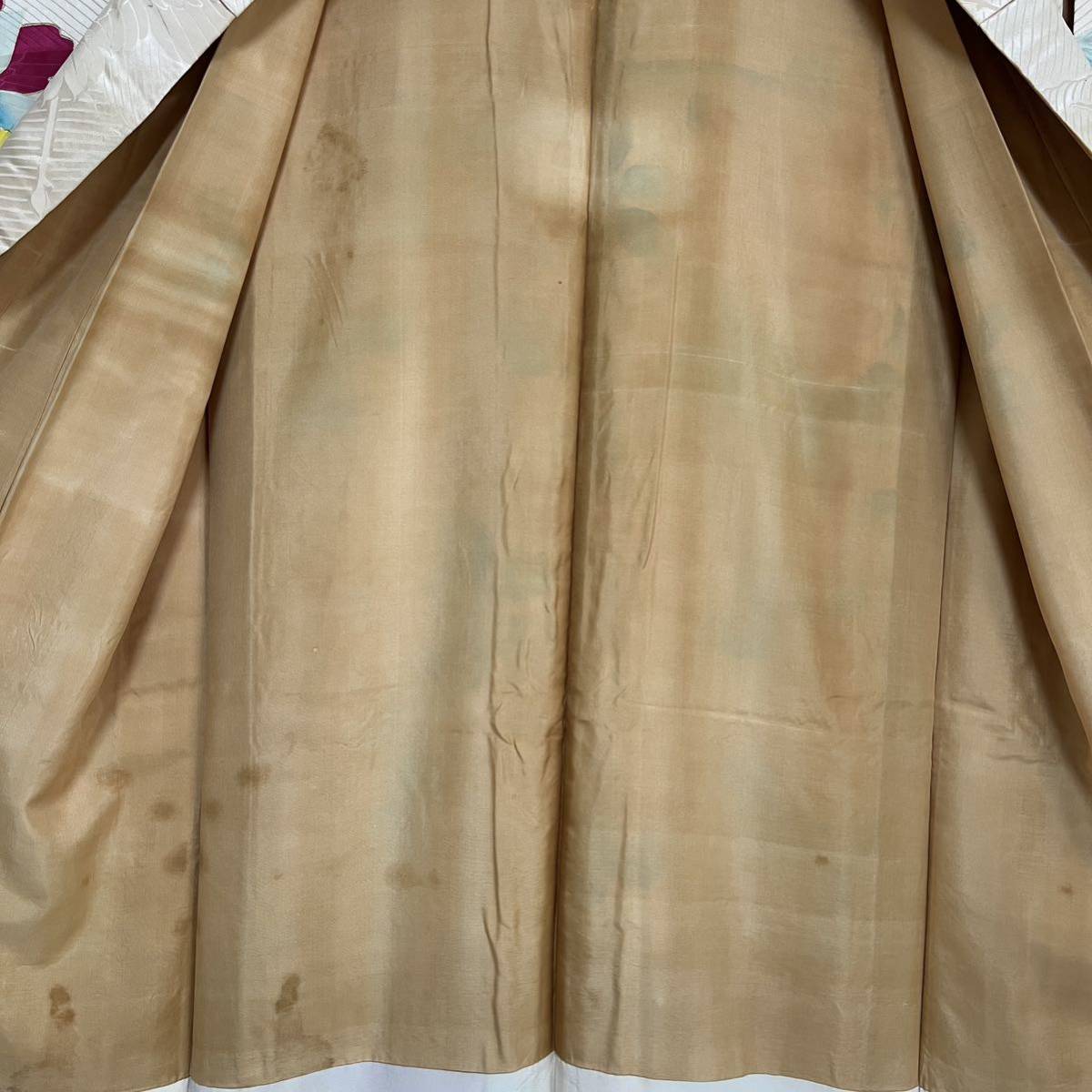 【wellriver】 アンティーク 着物 振袖 花柄 可愛い 正絹 身丈168cm 和装 和服 #B337！の画像9