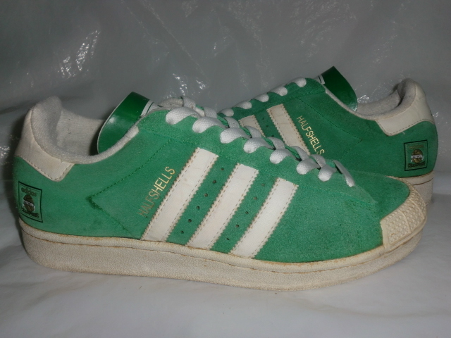 ★adidas HALF SHELLS Lo 76 `04製アディダス 553707 ハーフシェル Lo 76 グリーン/ホワイト スウェード_画像2