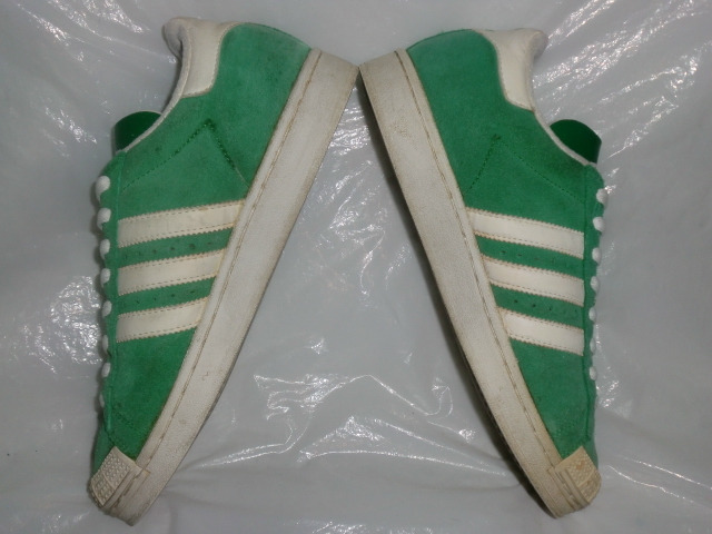 ★adidas HALF SHELLS Lo 76 `04製アディダス 553707 ハーフシェル Lo 76 グリーン/ホワイト スウェード_画像4