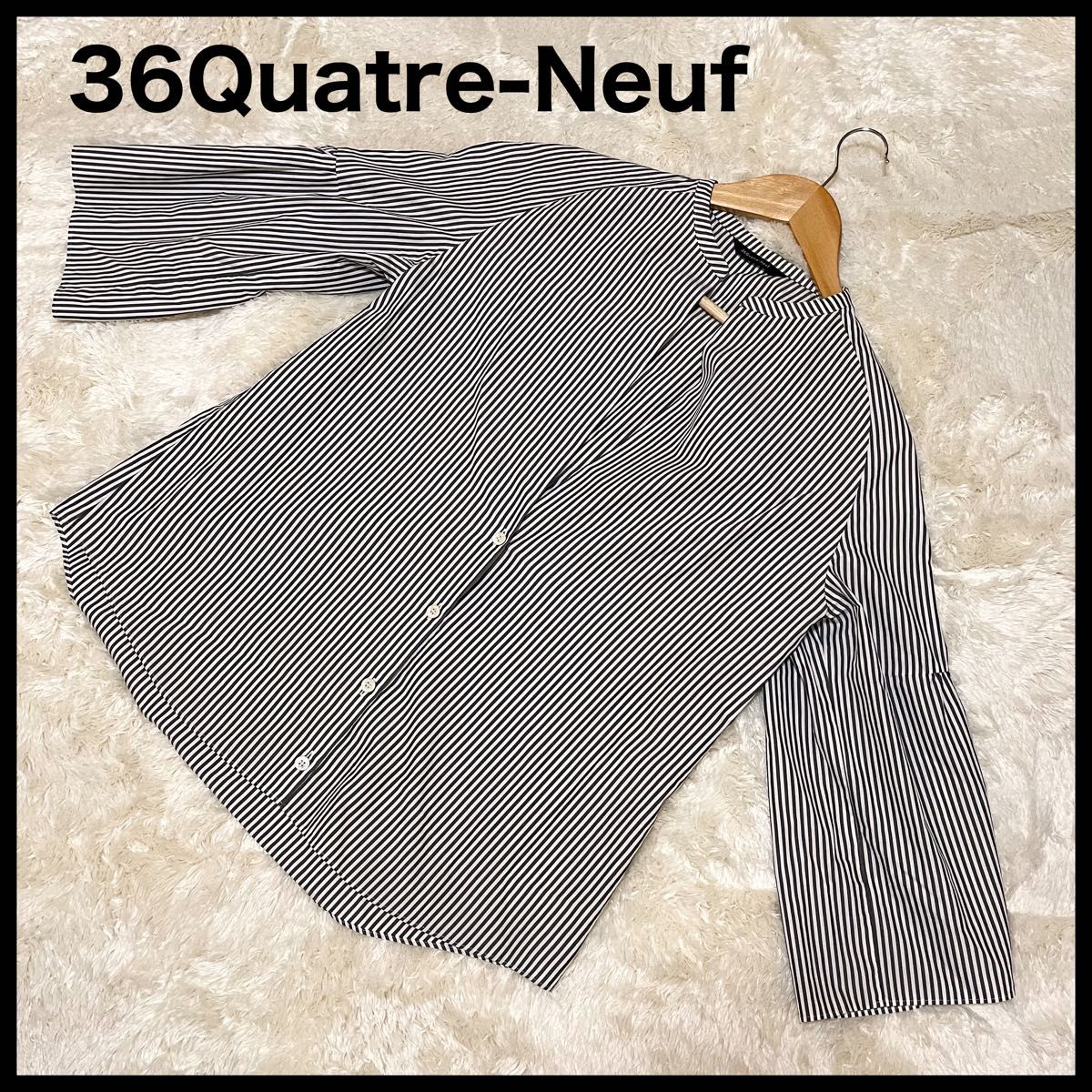 36Quatre-Neuf  カトルナフ　シャツ　ストライプ　レディース　M