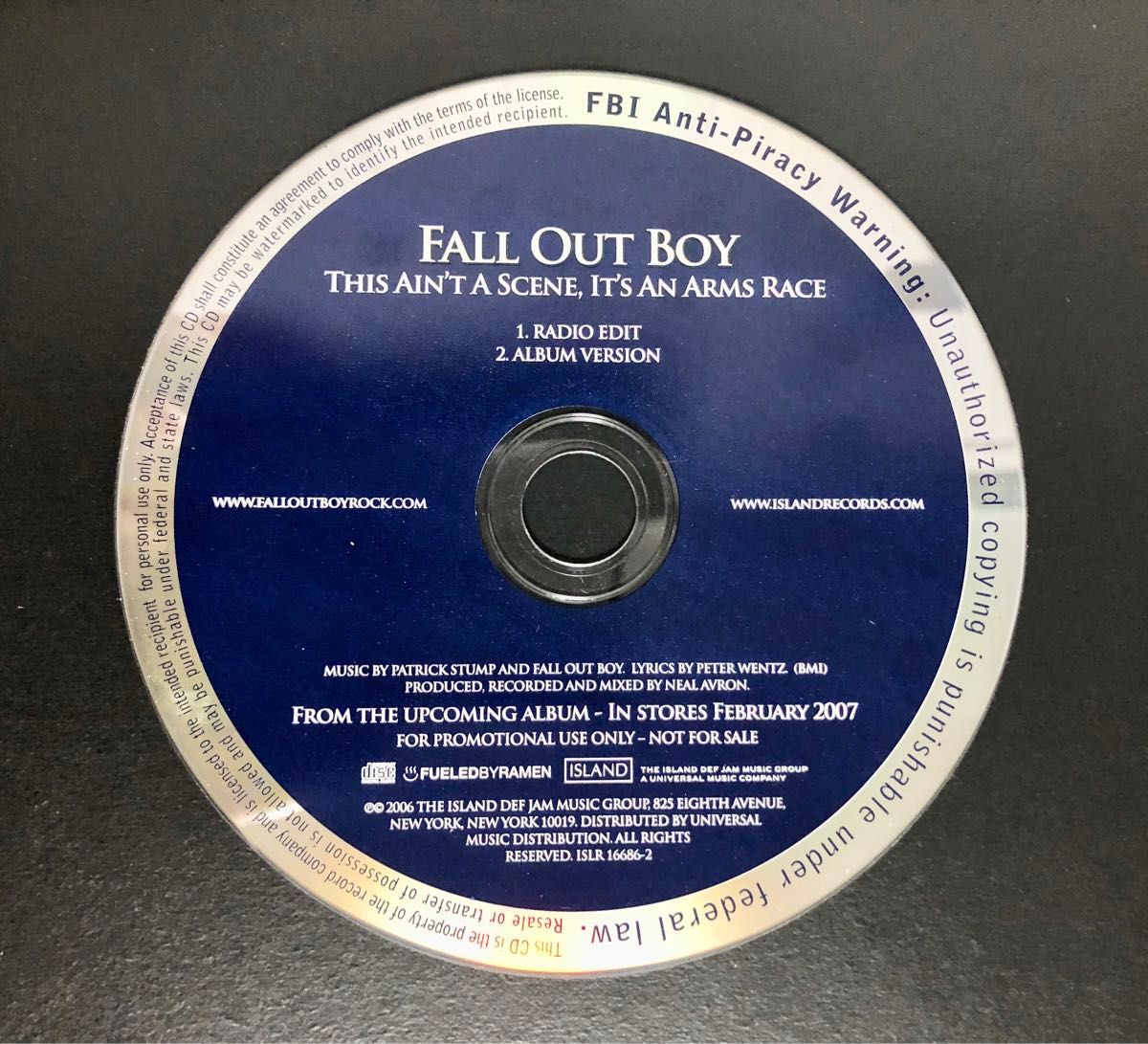 Fall out boy プロモーション用CD 非売品 (CDのみ)