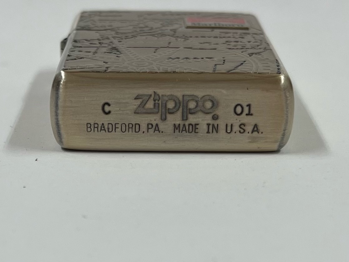 32946【ADVENTURE TEAM】ZIPPO/ジッポーライター　Marlboro/マルボロ　地図　羅針盤　コンパス　C 01_画像3