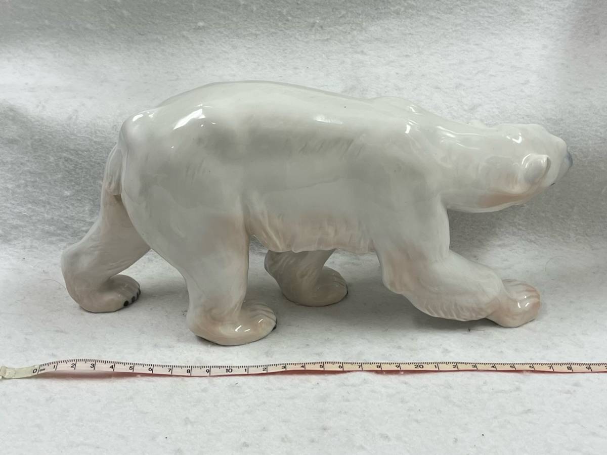 33043【シロクマ】B&G/ビングオーグレンダール　白熊　フィギュリン　陶器人形　置物　オブジェ　大型　約31cm_画像3