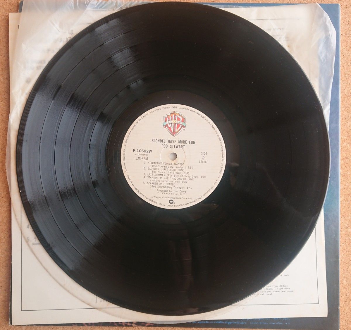 ロッド・スチュワート 中古LPレコード   「スパースターはブロンドがお好き」