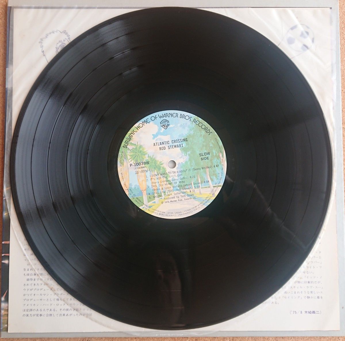 ロッド・スチュワート 中古LPレコード 「アトランティック・クロッシング」