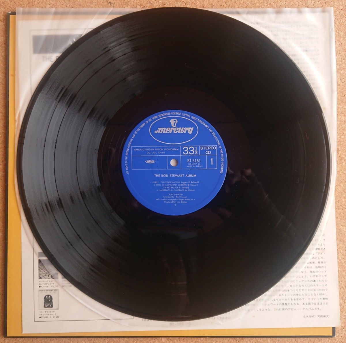 ロッド・スチュワート 中古LPレコード「ロッド・スチュワート アルバム」