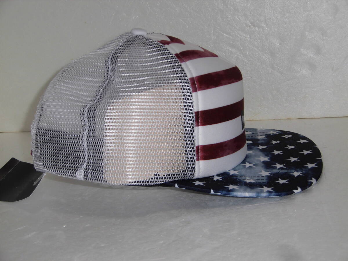 定価3960円 未使用 正規品 Hurley ハーレー メッシュ キャップ 帽子 アメリカ国旗柄？ スナップバックサーフ HIHM0033の画像5