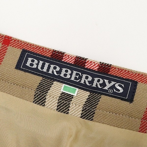 ヴィンテージ◆BURBERRYS バーバリー ノバチェック柄 ミモレ丈 プリーツ スカート ベージュ 9AR_画像4