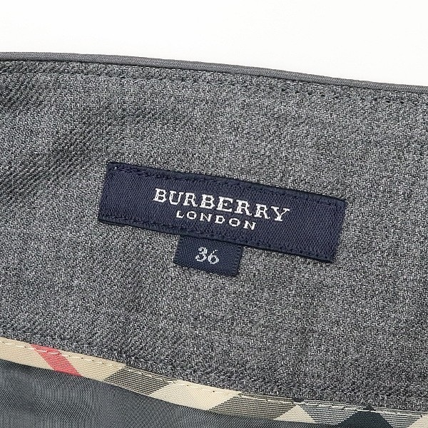 国内正規品◆BURBERRY LONDON バーバリー ロンドン プリーツ スカート グレー 36_画像4