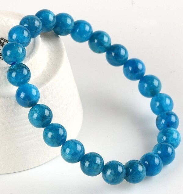  blue apatite Apatite. ash stone bracele 5A 7mm Power Stone Power stone natural stone 