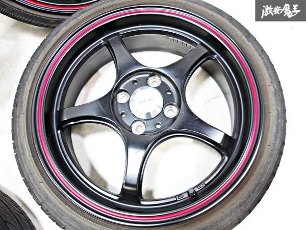 バリ山！キレイ！●5ZIGEN 5次元 ProRacer プロレーサー 16インチ 5.5J +45 PCD100 4穴 4H 4本 スイフト アクア スターレット ロードスター_画像5