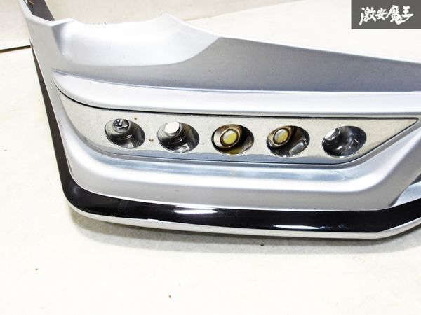 ＊社外 200系 ハイエース 4型 S-GL DX 標準 ナローボディ フロント バンパー スポイラー リップスポイラー LEDライト シルバーの画像5