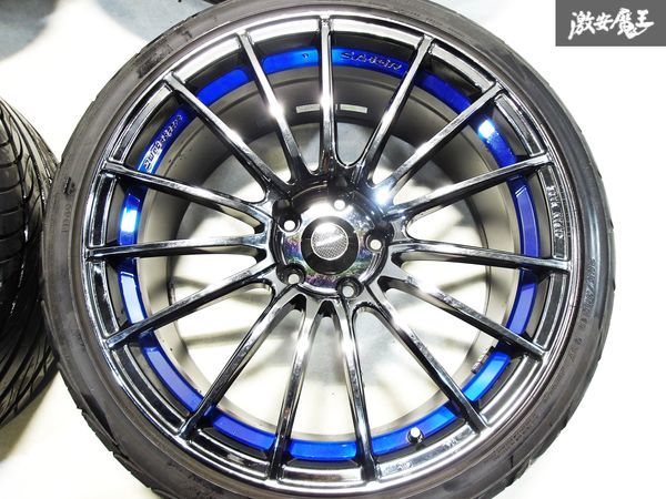 ●きれい！ weds ウェッズスポーツ SA15R SA-15R 19インチ 9.5J +35 PCD 114.3 5穴 BLUE LIGHT CHROME RX-8 クラウン アリスト シーマ_画像5