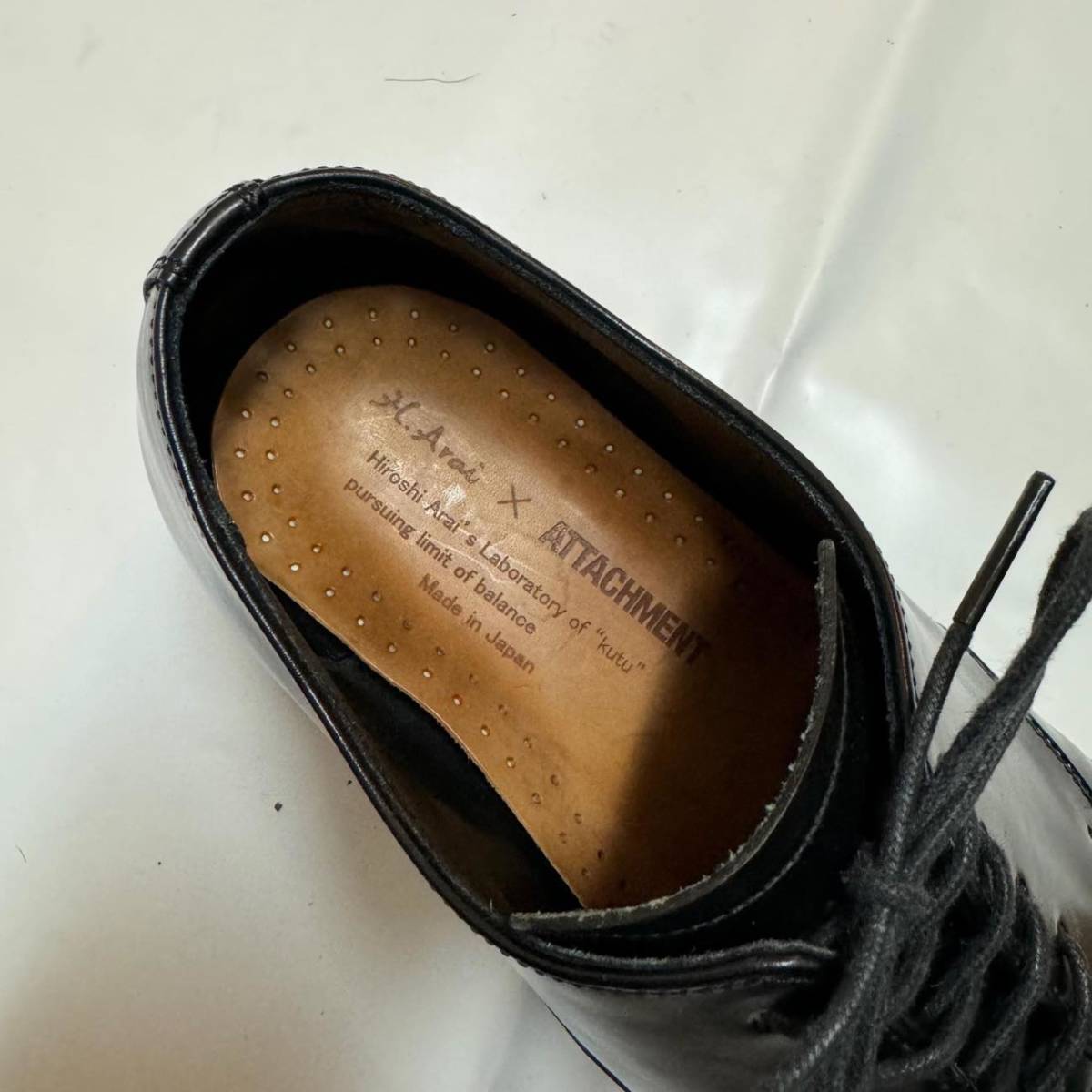 ATTACHMENT Attachment h.arai сотрудничество простой tu кожа обувь обычная цена 60,500 иен 7(25cm степень ) мужской короткий обувь kazyuki медведь gai... история 