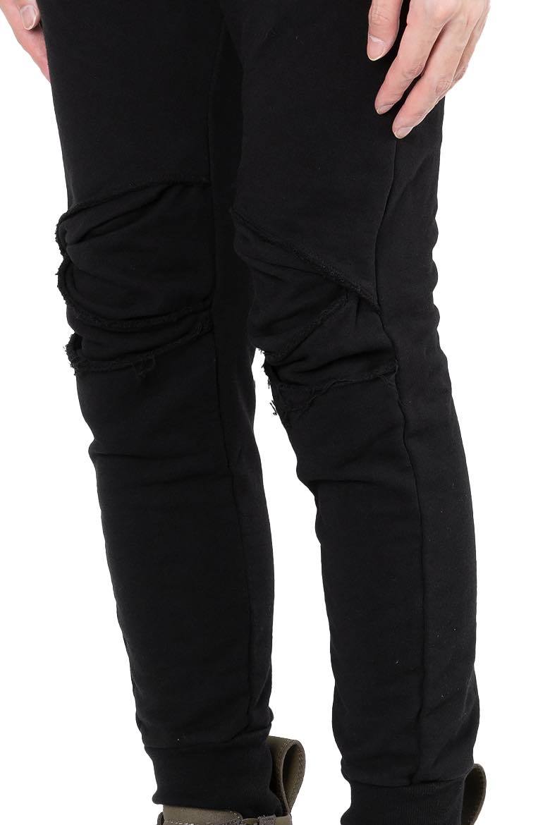 新品 julius ユリウス 20AW 膝タックトラックパンツ 定価36,300円 1 送料520円〜 SKINNY TRACK PANTS タグ付 スウェットパンツ ブラック 黒_画像4