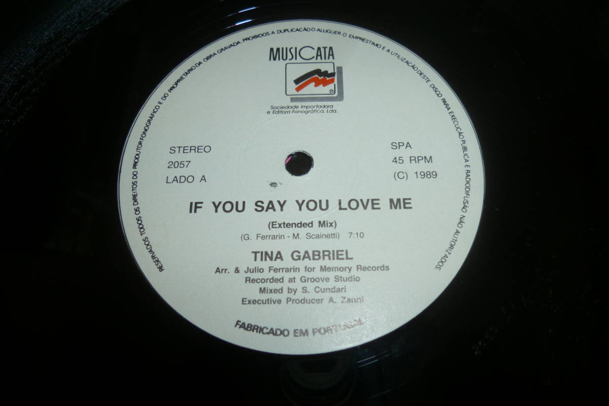 MUSICATA 盤 ) 12” TINA GABRIEL // IF YOU SAY YOU LOVE ME の画像4