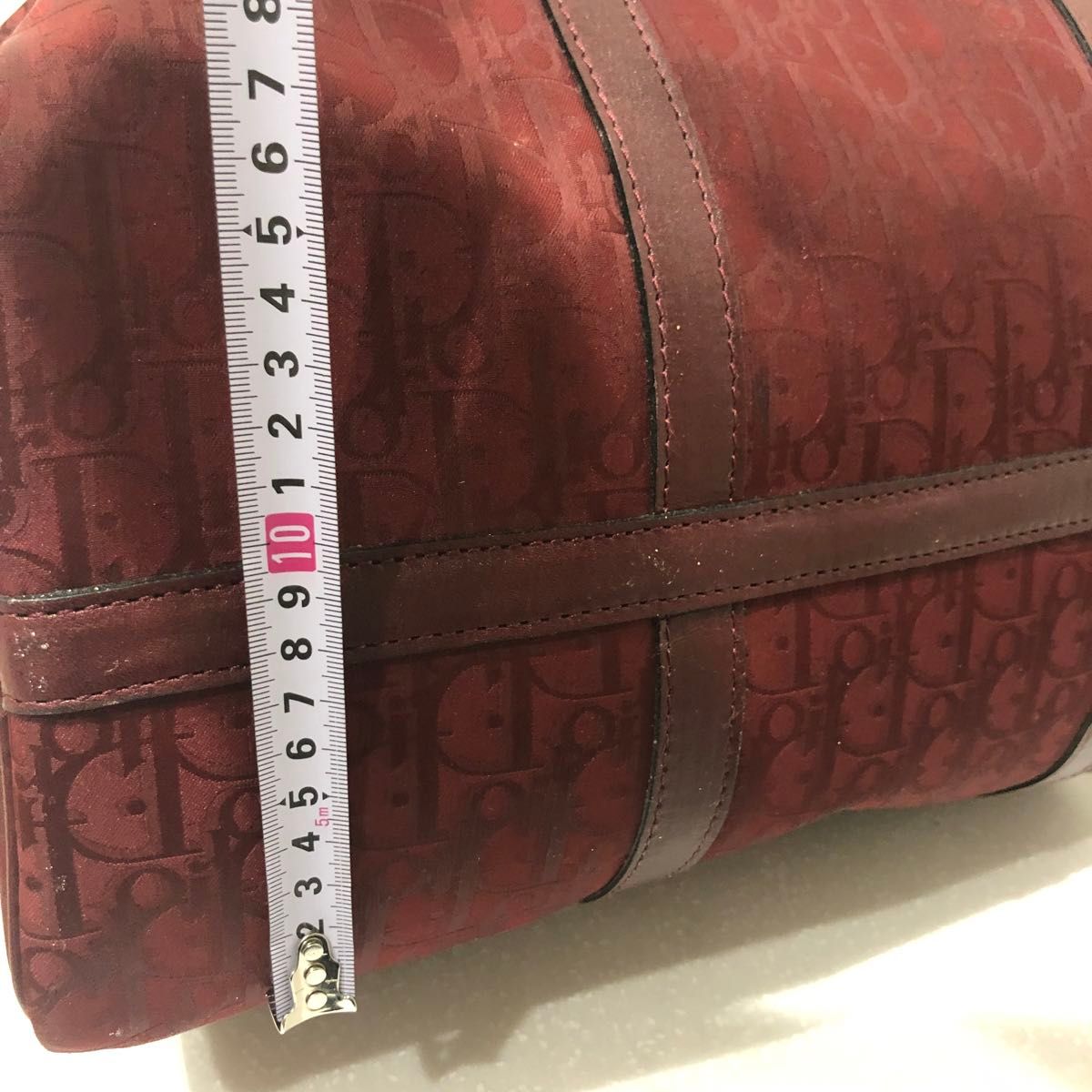 超希少】Christian Dior トロッター ボストンバッグ レッド 超希少】Christian Dior トロッター ボストンバッグ レッド