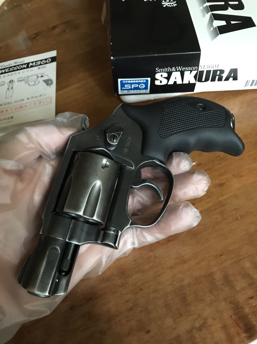 タナカ　M360J SAKURA サクラ　日本警察　発火式　モデルガン　ABS樹脂製　SPGマーク有り　古美塗装_画像1