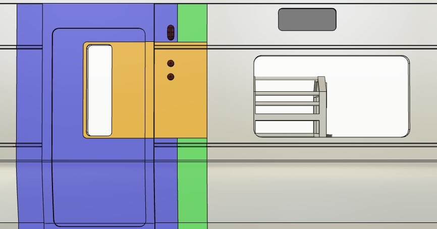 TOMIX製キハ261-1000系向け　北国の荷物棚　4両セット　すずめ模型　3Dプリントパーツ（1/150）_画像1