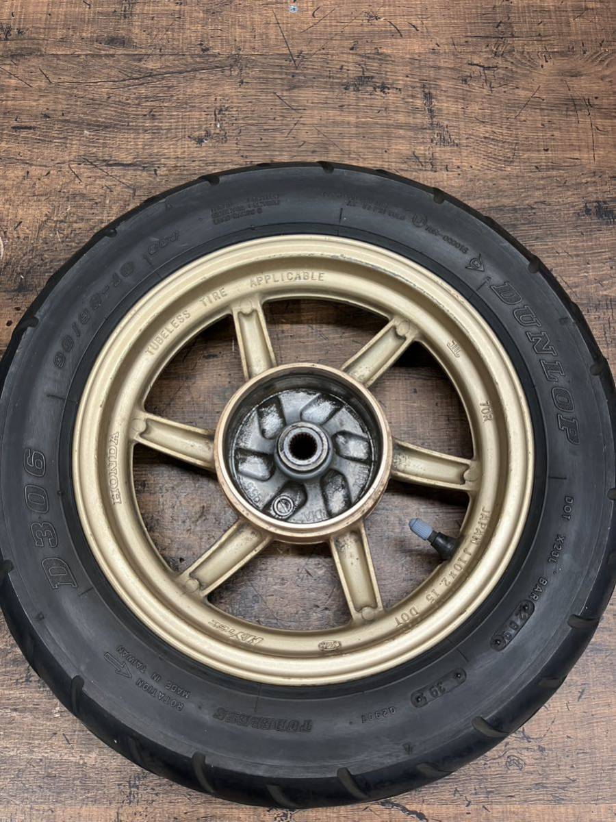 359】 送料込 AF35 ライブDio ZX 純正 ホイール 金ホイール 359】 送料込 AF35 ライブDio ZX 純正 ホイール 金ホイール