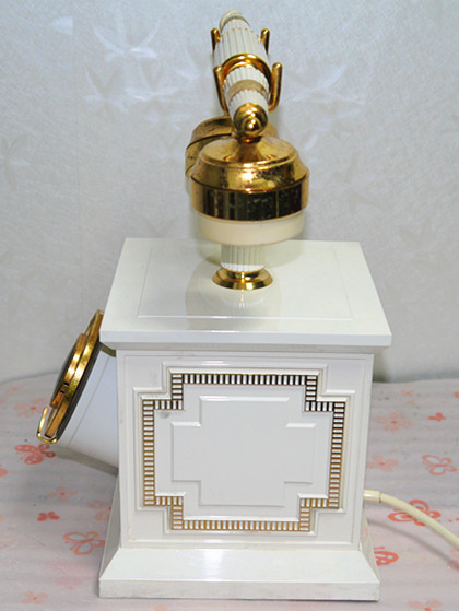  ultra rare * Tamura electro- machine Pal te phone D-005 A1 telephone machine dial type Showa Retro antique white 