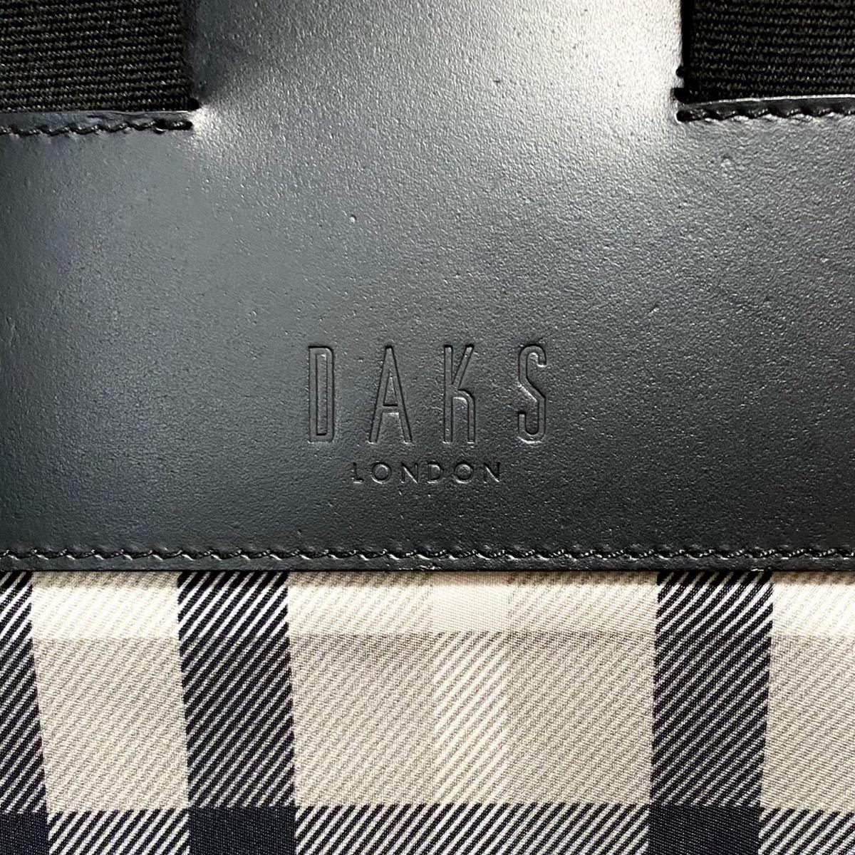 ダックス　DAKS　ショルダーバッグ　ビッグトートバッグ　2way 斜め掛け　チェック柄_画像3