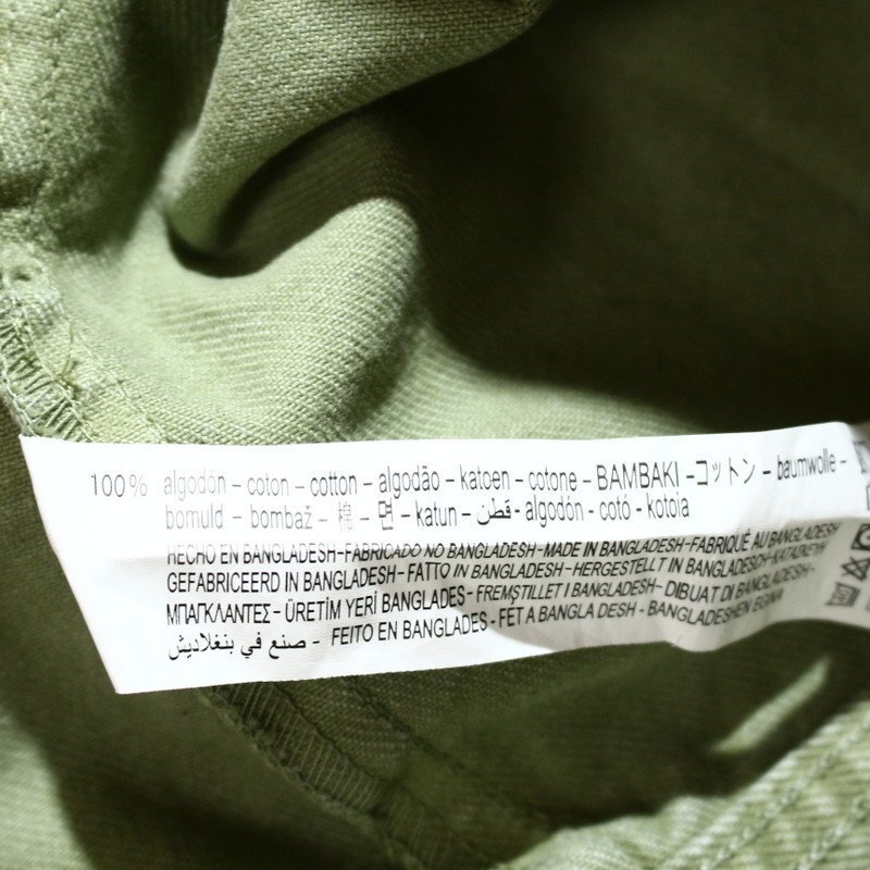 ZARA ザラ ■ 春 夏 コットン ジャケット オーバーサイズ Gジャン カジュアル XS カーキグリーン 緑 羽織 アウター_画像3
