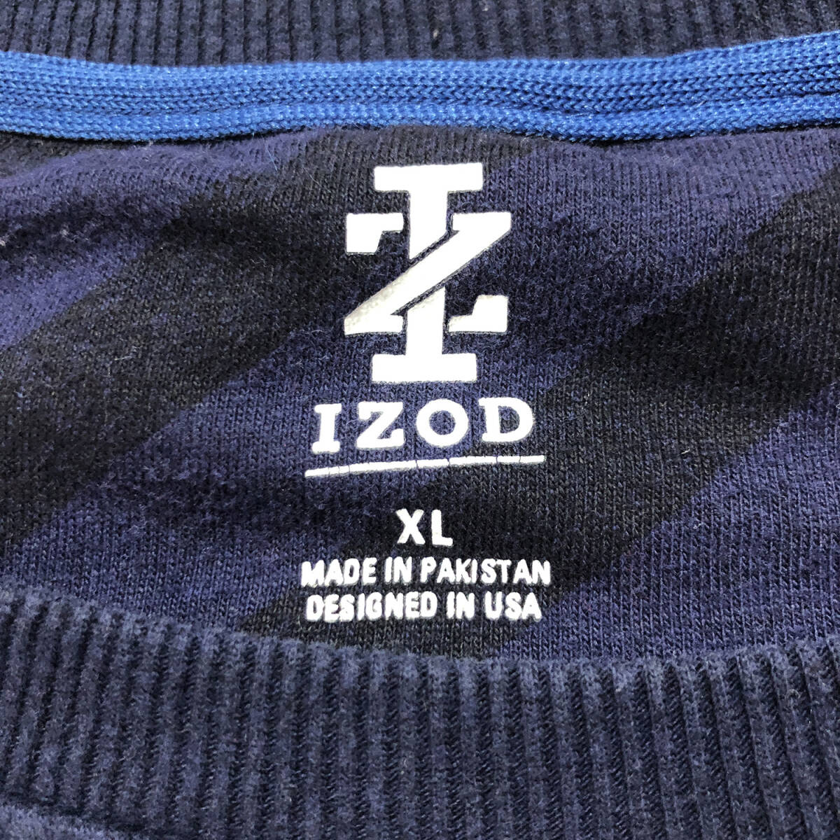 USA 古着 スウェット トレーナー IZOD アイゾッド ロゴ 刺繍 ワンポイント メンズXL BD1596_画像6