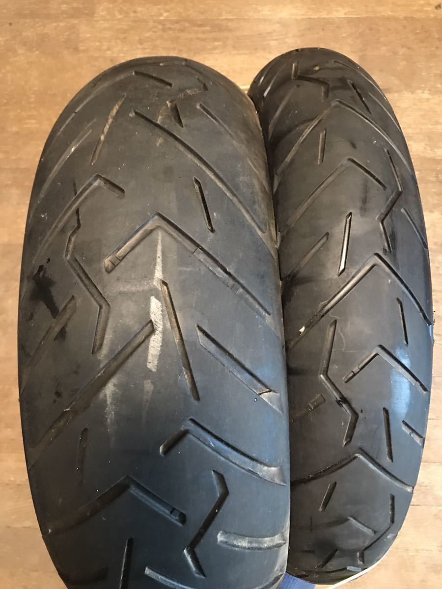 PIRELLI ピレリ SCORPION TRAIL2 (スコーピオントレイル2) F : 120/70/17. R : 190/55/17. 中古8分山_画像2