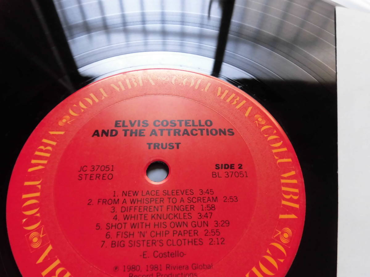 Elvis Costello and The Attractions/Trust 80'sブリティッシュ・パブ・ロック　ニック・ロウ/プロデュース、1981年USオリジナル_画像4