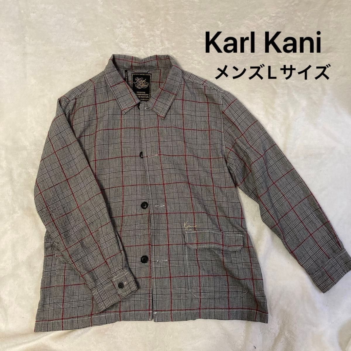 Karl Kani シャツ ジャケット オーバーサイズ L グレー チェック メンズ