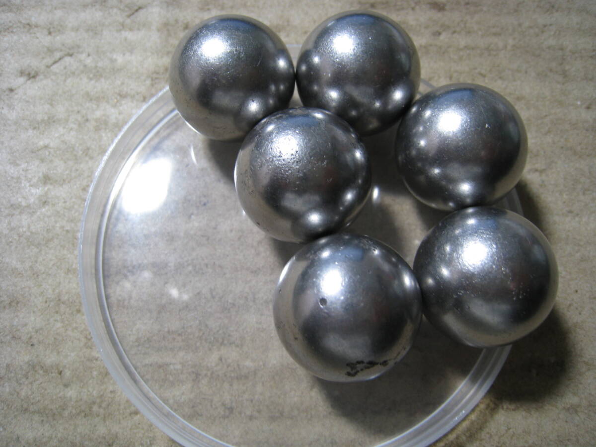 鉄球６球セット　直径約22㎜×6　重さ約46ｇ/１個　総重量273ｇ　管理番号MC-73_画像4