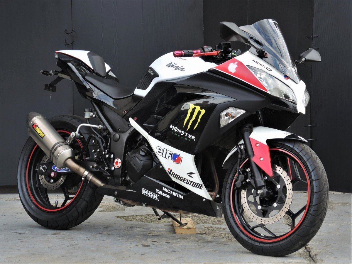 160【評価A】 Ninja300 EX300 '13 ニンジャ 実動 純正 マフラー エキパイ 音動画有 KHI M 140 Ninja250 EX250 フルエキゾースト パイプ_画像10