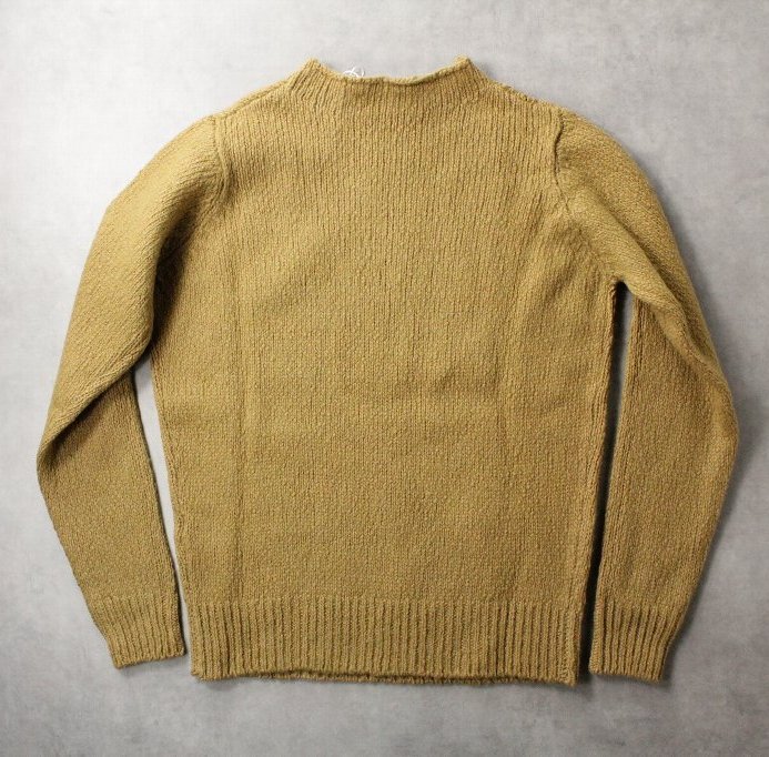 [Filippo De Laurentiis]filipote low Len tis texture (fabric) ... wool cotton alpaca material. mok neck knitted 48 smaller new goods unused 
