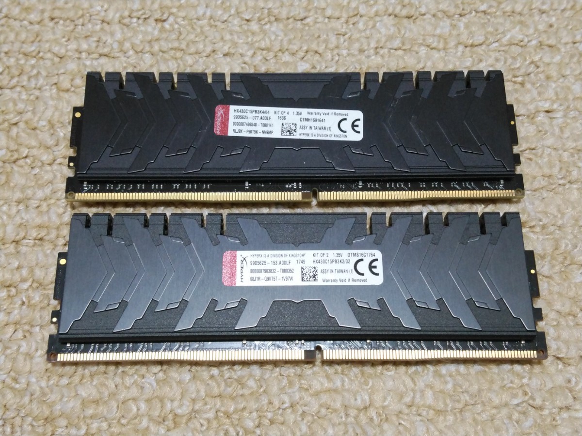 キングストン Kingston デスクトップPC用メモリ DDR4 32GB (16GBx2枚) HyperX Predator 難有_画像2