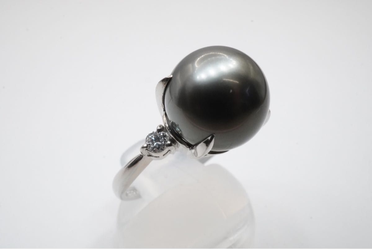 黒真珠 ダイヤモンド リング  PT900 GNJ-116