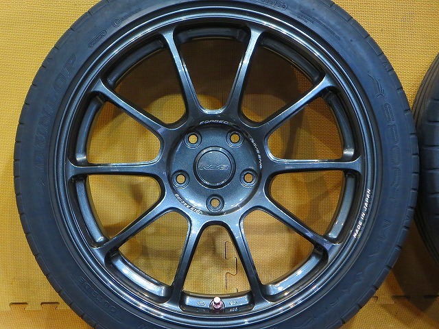 鍛造 超美品【RAYS ボルクレーシング ZE40 ダンロップ RT 245/40R18】レイズ FORGED 18インチ8.5J+50 PCD114.3-5H WRX STI S4 / CE28 TE37_画像2