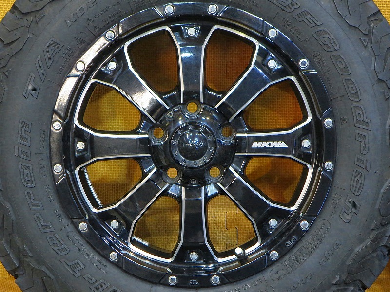 美品 バリ溝【MKW MK-46 BFグッドリッチT/A KO2 225/70R16】16インチ 7J+42 PCD114.3-5H CX-5 エクストレイル デリカ D5 カローラクロス_画像2