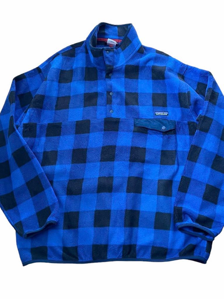 ★★★ Patagonia, сделанная в 2014 году Patagonia patagonia snap t 25580 FA14 Size XL Fzab Blue Black Block Проверка ★★★