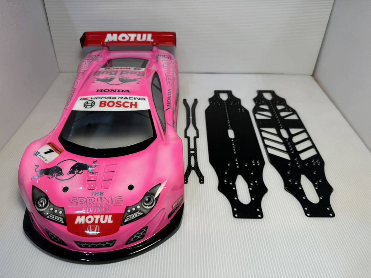 Yokomo BD11 US ver. RC スーパーGT メカ付き ラジコン シャーシ ボディ Honda HSV-010 風 検) BD12 AXON TAMIYA Hobbywing justock SAVOXの画像6