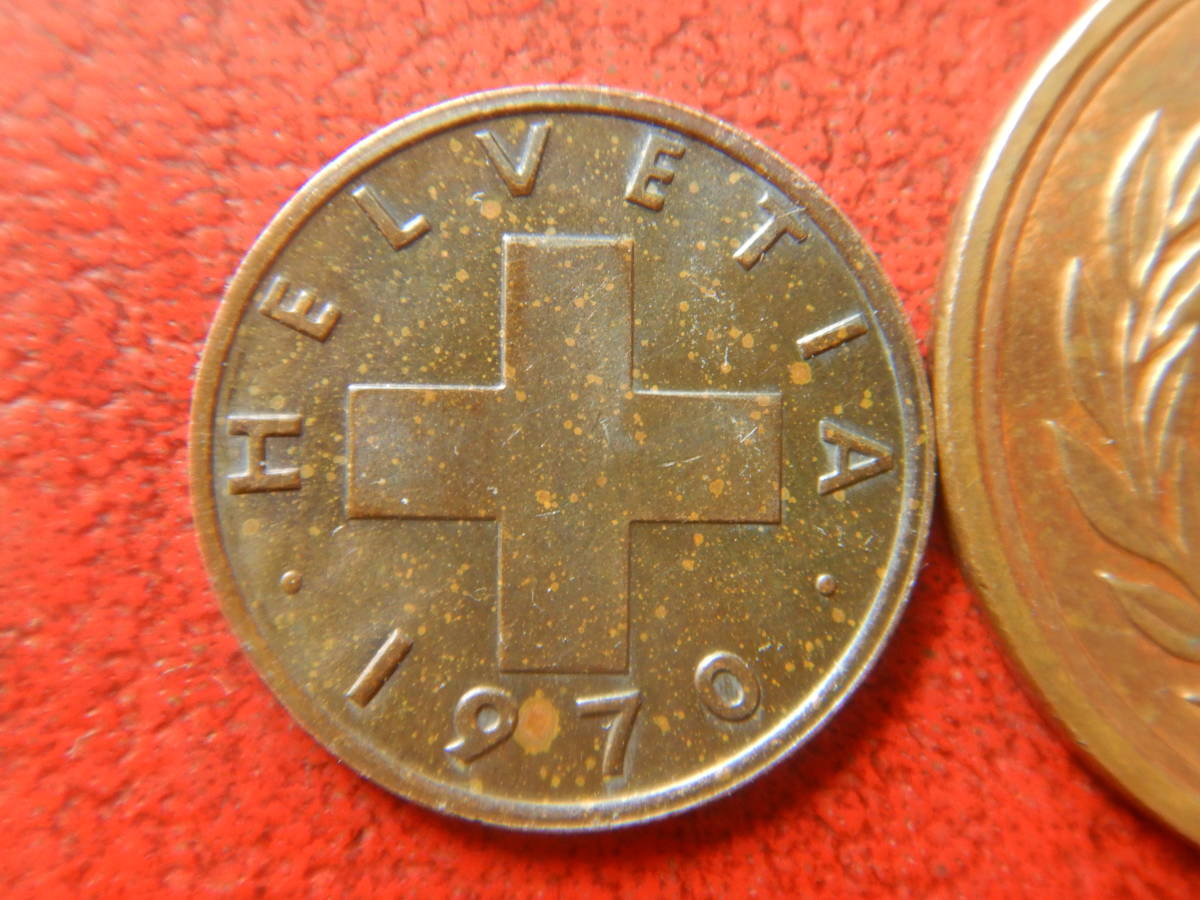 外国・スイス／１ラッペン青銅貨（1970年）　240202_画像2