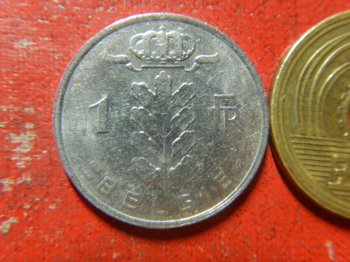 外国・ベルギー／１フラン白銅貨（1978年・BELGIE）　24022502_画像2