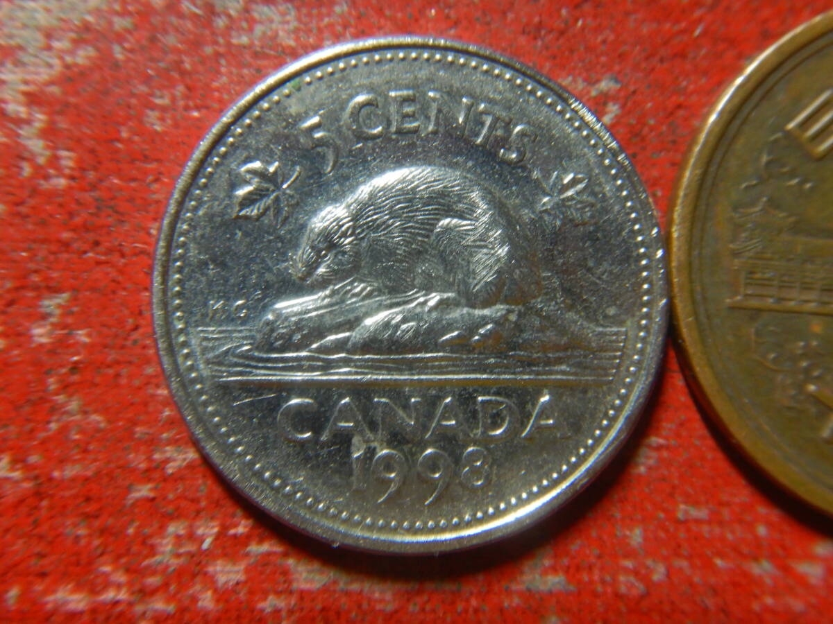 外国・カナダ／１０セント・ニッケル貨（1998年）　240227_画像1